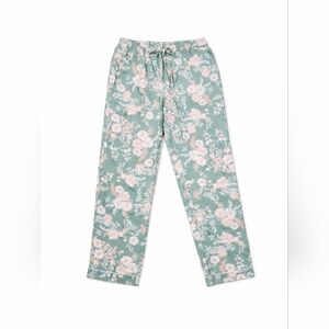 Nwot - Ready Cupcakes and Cashmere Green Floral Print Pants Women’s Large